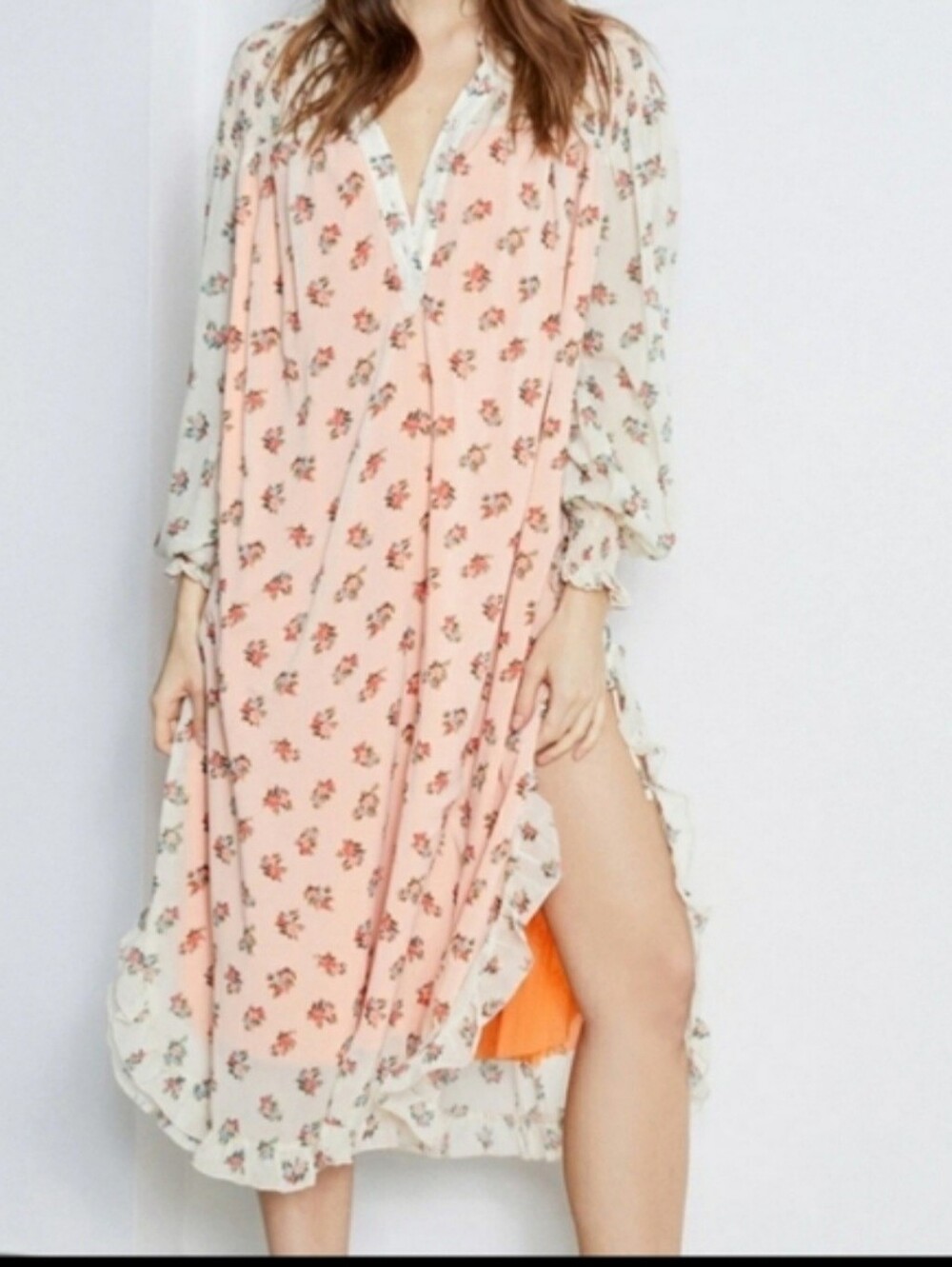 HAH Hot As Hell Street Sweeper Floral Smocked Dress S